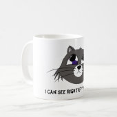 Traurige Katze Kaffeetasse (Vorderseite Links)
