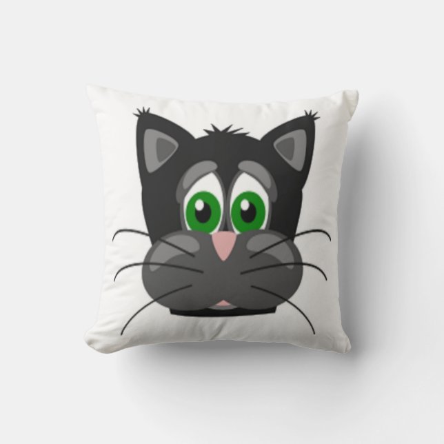 TRAURIGE KATZE KISSEN (Vorderseite)