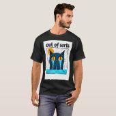 Traurige Katze "Unpässlich" T-Shirt (Vorne ganz)