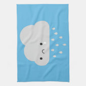 Traurige Kawaii Regen-Wolke Geschirrtuch (Vertikal)