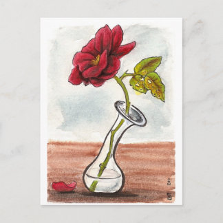 Traurige kleine Rose Postkarte
