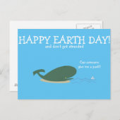 Traurige kleine Wal Zitat Frage lustige Tiere Postkarte (Vorne/Hinten)