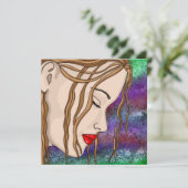 Traurige Lady in Deep Thep Digital Art (Stehend Vorderseite)