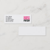 Traurige Mädchen bin ich homosexuell Mini Visitenkarte (Vorne/Hinten)