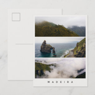 Traurige Madeira Landschaften, Reise Foto Collage Postkarte