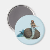 Traurige Meerjungfrau Magnet (Vorderseite/Rückseite)