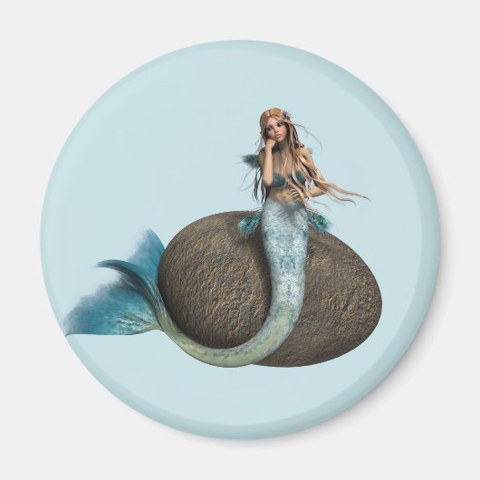 Traurige Meerjungfrau Magnet (Vorne)