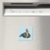 Traurige Meerjungfrau Magnet (In Situ (Geschirrspüler))