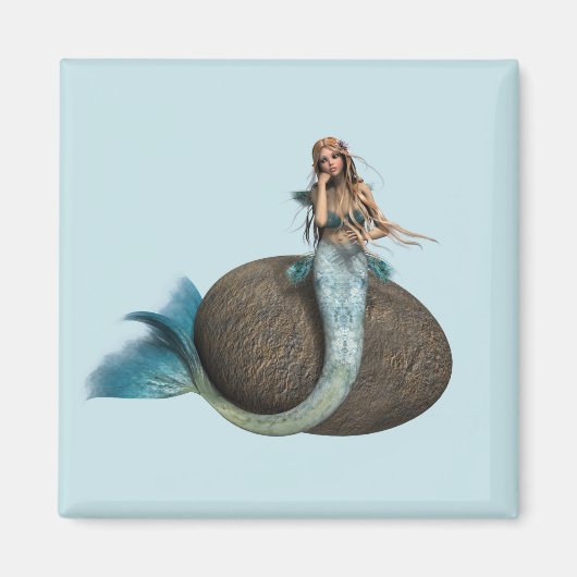 Traurige Meerjungfrau Magnet (Vorne)