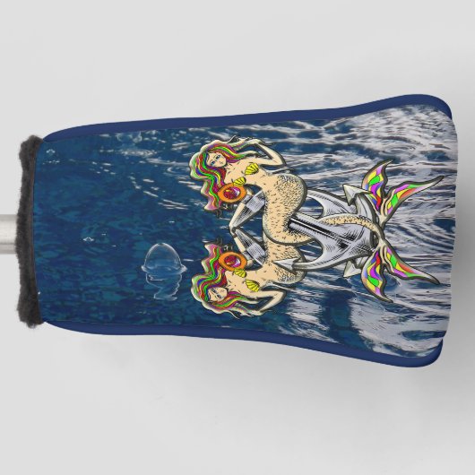 Traurige Meerjungfrauen vor Anker Golf Headcover (Vorderseite)