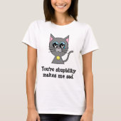 Traurige Miezekatze T-Shirt (Vorderseite)