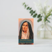 Traurige Mutter-Gebetskarte Telefonnummerkarte (Stehend Vorderseite)