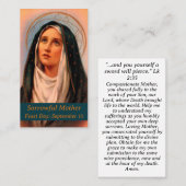 Traurige Mutter-Gebetskarte Telefonnummerkarte (Vorne/Hinten)