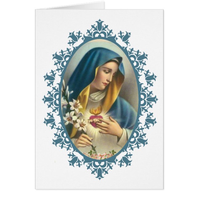 Traurige Mutter-Jungfrau-Mary-Herz-Lilien-Rosen (Vorne)