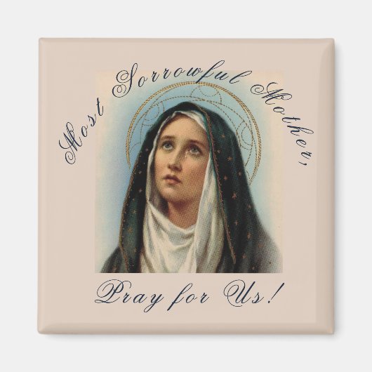 Traurige Mutter Seven Sorrows Magnet (Vorne)