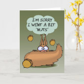 Traurige nussartige Eichhörnchen-Gruß-Karte Karte (Gelbe Blume)