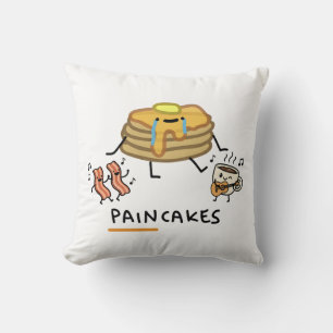 Traurige Paincakes - Lustiger Frühstücks-Essen-Wor Kissen