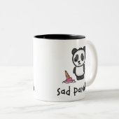 Traurige Panda-Tasse Zweifarbige Tasse (VorderseiteRechts)