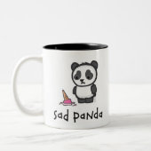 Traurige Panda-Tasse Zweifarbige Tasse (Links)