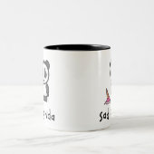 Traurige Panda-Tasse Zweifarbige Tasse (Mittel)