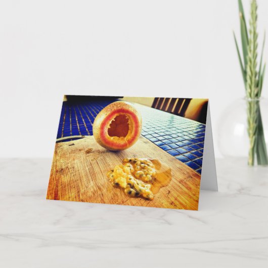 Traurige Passionsfrucht Karte (Vorderseite)
