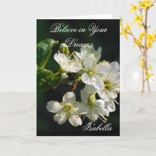 Traurige Pflaumenblüte   Dunkle Botanische Kunst F Karte