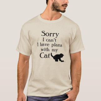 Traurige Pläne mit der Katze T-Shirt