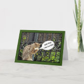 "Traurige Räucherkatze/Beläbter Geburtstag Karte (Vorderseite)