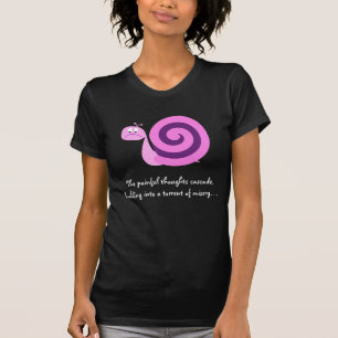 Traurige rosa u. lila Schnecke: Strom des Elendes T-Shirt