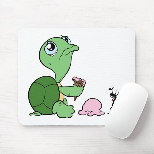 Traurige Schildkröte-glückliche Ameise Mousepad (Mit Mouse)