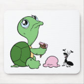 Traurige Schildkröte-glückliche Ameise Mousepad (Vorne)
