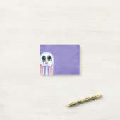 Traurige schreiende weiße Kaninchen-Illustration Post-it Klebezettel (Auf Schreibtisch)