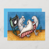 Traurige Siegel Earth Day Plastikflasche Ankündigungspostkarte (Vorne/Hinten)