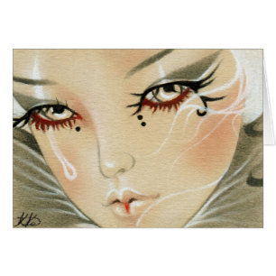 Traurige Spaßvogelteardrop-Karte