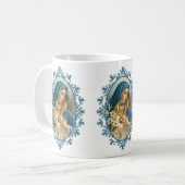 Traurige tadellose Herz-Jungfrau-Mutter Mary Kaffeetasse (Vorderseite Links)