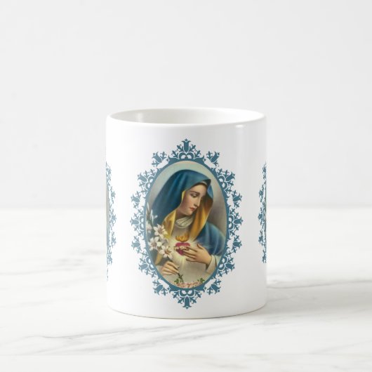 Traurige tadellose Herz-Jungfrau-Mutter Mary Kaffeetasse (Mittel)