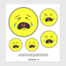 Traurige Tränen Gelbe Fahne Name 8" Aufkleber