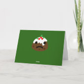 traurige Weihnachtspudding Feiertagskarte (Rückseite)