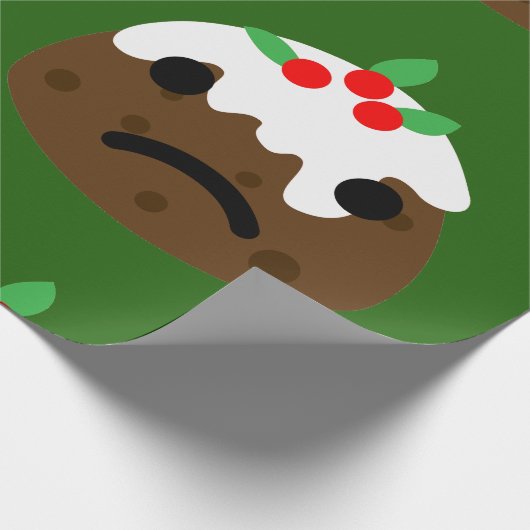 traurige Weihnachtspudding Geschenkpapier (Ecke)
