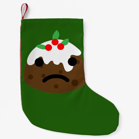 traurige Weihnachtspudding Kleiner Weihnachtsstrumpf (Vorderseite)