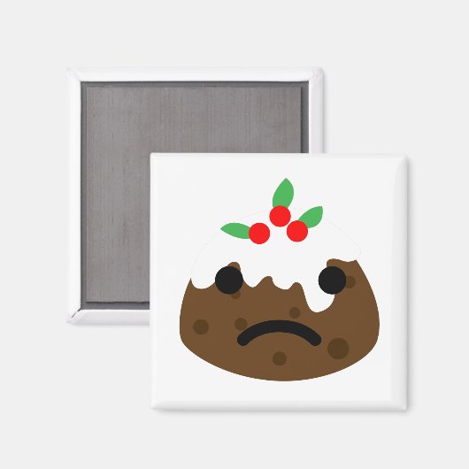 traurige Weihnachtspudding Magnet (Vorderseite/Rückseite)
