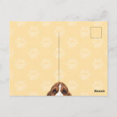 Traurige Welpenpostkarte nur glücklich, wenn Sie h Postkarte (Rückseite)