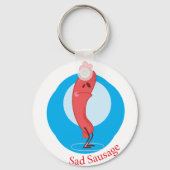 Traurige Wurst Schlüsselanhänger (Vorderseite)