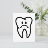 Traurige Zahnoberfläche Postkarte (Stehend Vorderseite)