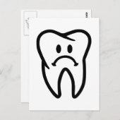 Traurige Zahnoberfläche Postkarte (Vorne/Hinten)