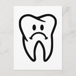 Traurige Zahnoberfläche Postkarte