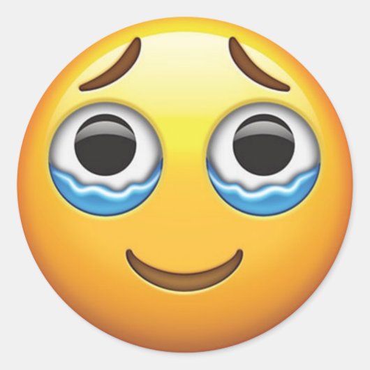 trauriger Aufkleber (Vorderseite)