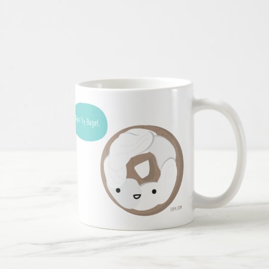 Trauriger Bagel, Schaumgummiring-nur Tasse (Rechts)