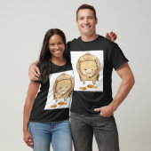 Trauriger Bär mit Fisch-Illustration T-Shirt (Unisex)