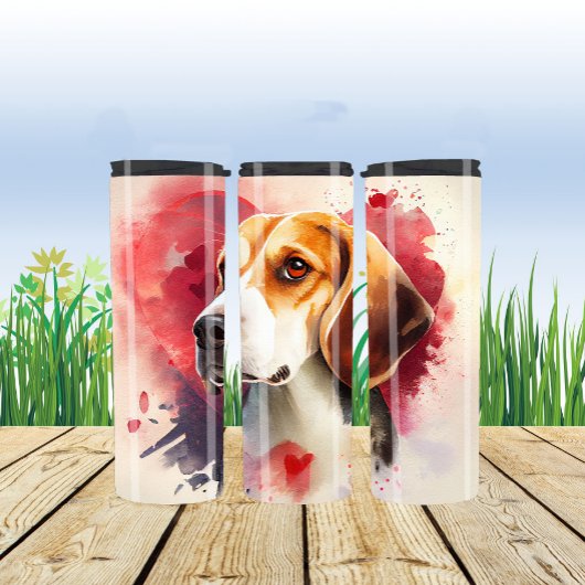 Trauriger Beagle Thermosbecher